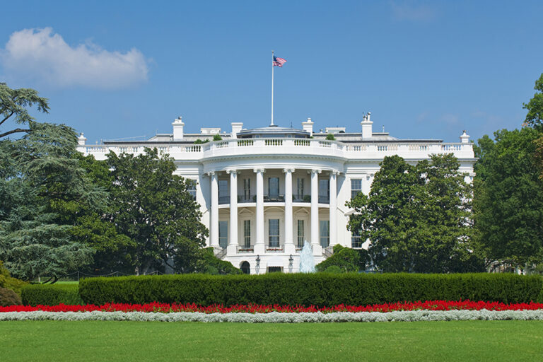 US White House in Washington DC.